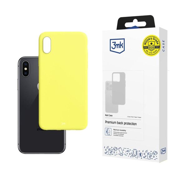 3mk Matt Case for iPhone X / XS - yellow - Uncategorized Cases (2) - Cases - Techbox