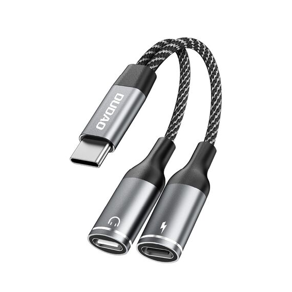 Dudao L13C+ 2in1 USB-C Adapter - Gray - Cables & Adapters - Cables & Accessories - Techbox