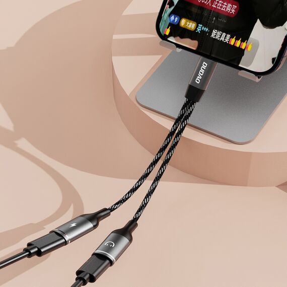Dudao L13C+ 2in1 USB-C Adapter - Gray - Cables & Adapters - Cables & Accessories - Techbox
