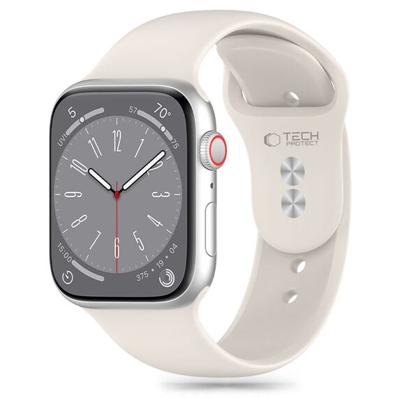 Tech-Protect Silicone Strap for Apple Watch 4 / 5 / 6 / 7 / 8 / 9 / SE (38 / 40 / 41 mm) - Beige | Techbox