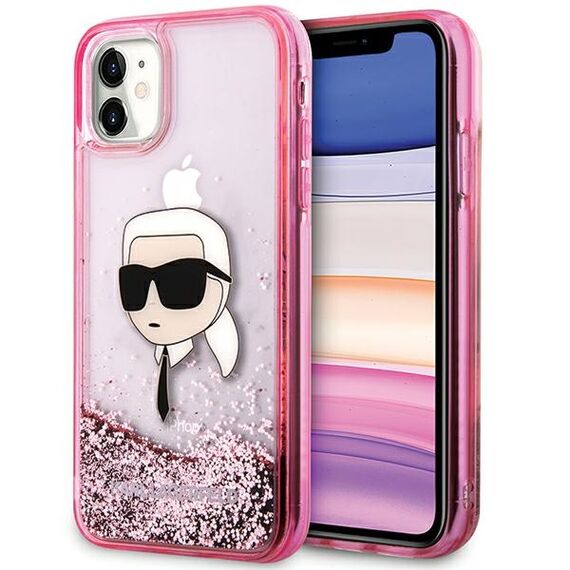 Karl Lagerfeld Glitter Karl Head iPhone 11/XR Case - Pink - Uncategorized Cases (2) - Cases - Techbox