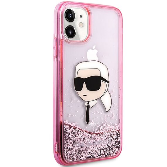 Karl Lagerfeld Glitter Karl Head iPhone 11/XR Case - Pink - Uncategorized Cases (2) - Cases - Techbox