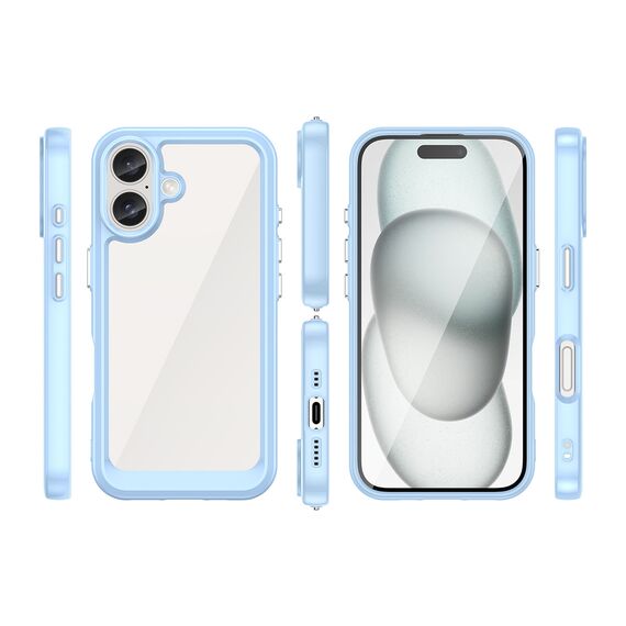 Outer Space Case with Gel Frame for iPhone 16 - Blue | Techbox