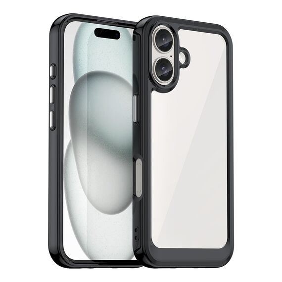 Outer Space Case with Gel Frame for iPhone 16 Plus - Black | Techbox