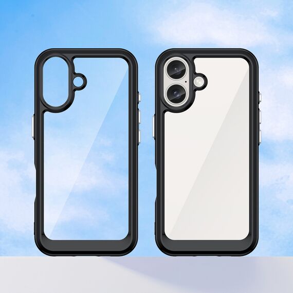 Outer Space Case with Gel Frame for iPhone 16 Plus - Black | Techbox