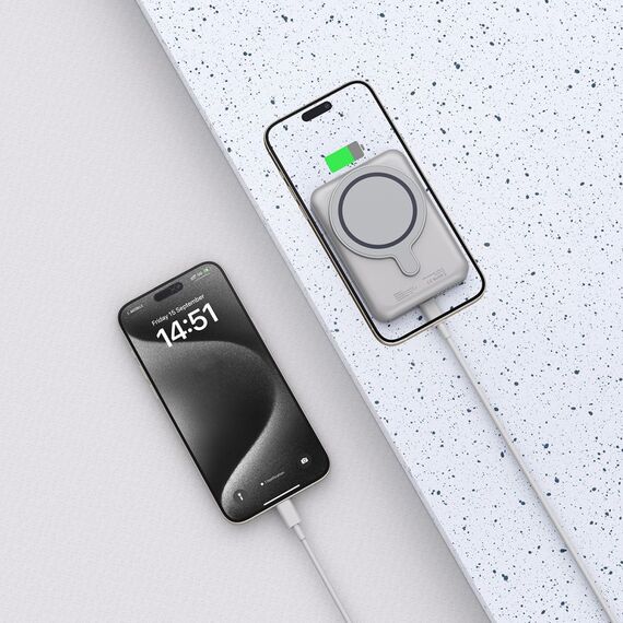 Powerbank Tech-Protect PB11 LifeMag MagSafe 10000 mAh - titanium - Powerbanks - Smartphone Chargers - Techbox