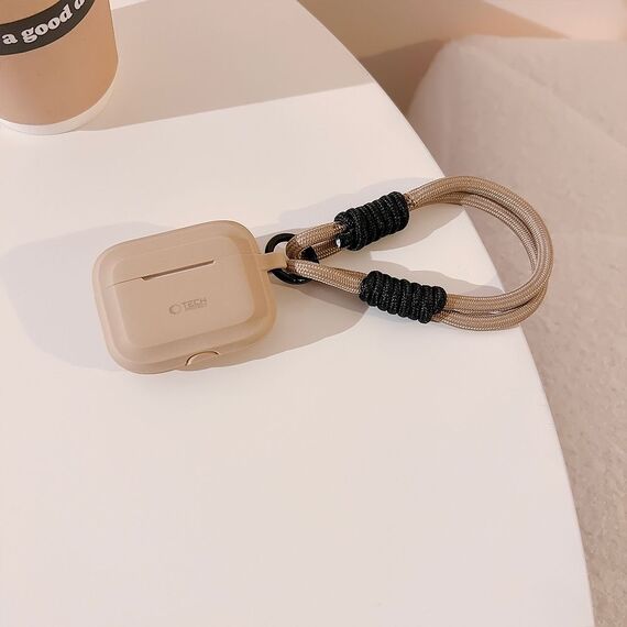 Tech-Protect Silicone Rope Case for Apple AirPods Pro 1/2 - Light Brown - Smartphone Accessories - Cables & Accessories - Techbox