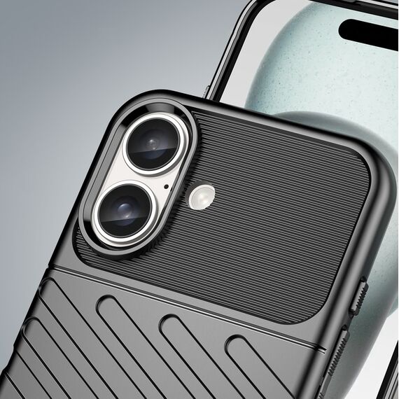 Thunder Case for iPhone 16 Plus Silicone Case - Black | Techbox