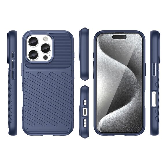 Thunder Case for iPhone 16 Pro Max Silicone Case - Blue - Apple Cases - Cases - Techbox