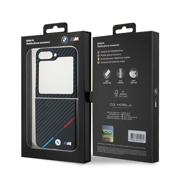 BMW Carbon Tricolor Case for Samsung Galaxy Z Flip 6 - Black | Techbox