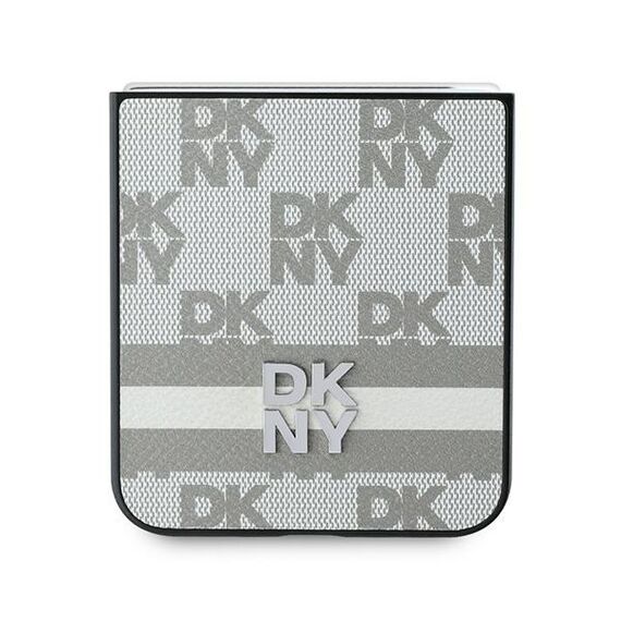 DKNY Checkered Pattern Printed Stripes Case for Samsung Galaxy Z Flip 6 - Beige - Samsung Cases - Cases - Techbox
