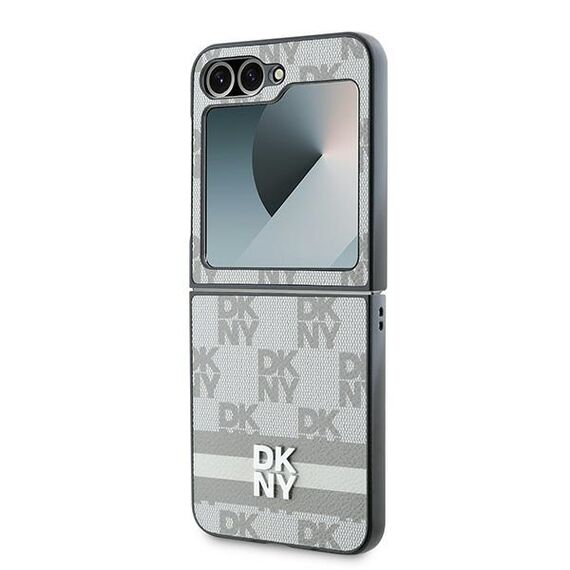 DKNY Checkered Pattern Printed Stripes Case for Samsung Galaxy Z Flip 6 - Beige - Samsung Cases - Cases - Techbox