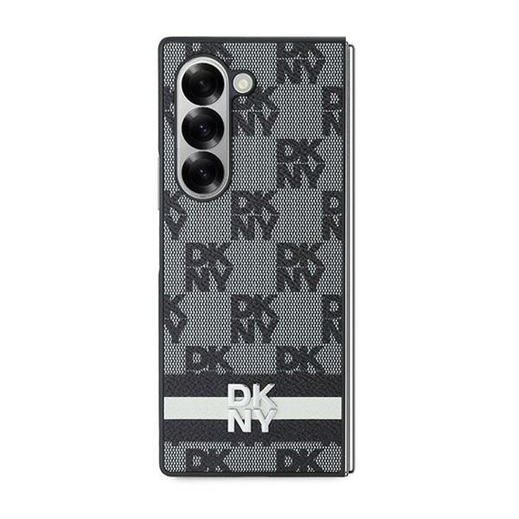DKNY Checkered Pattern Printed Stripes case for Samsung Galaxy Z Fold 6 - black | Techbox