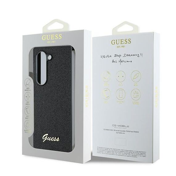 Guess 4G Glitter Script Case for Samsung Galaxy Z Fold 6 - Black | Techbox