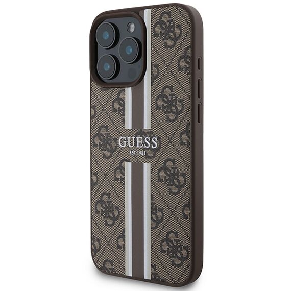 Guess 4G Printed Stripes MagSafe Case for iPhone 16 Pro Max - Brown | Techbox