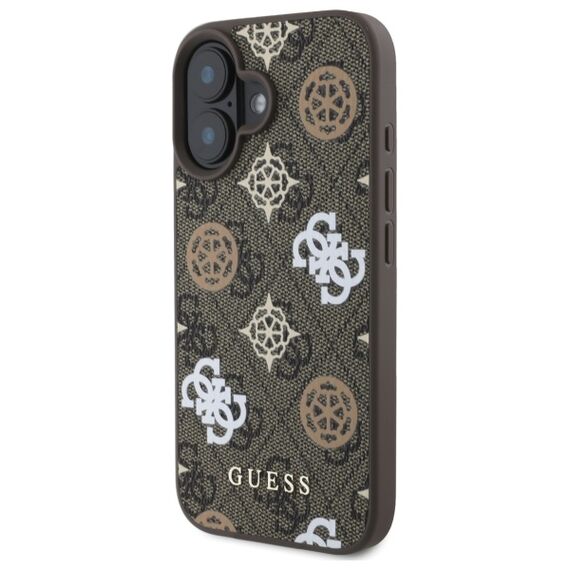 Guess 4G Printed Stripes MagSafe iPhone 16 Case - Brown | Techbox