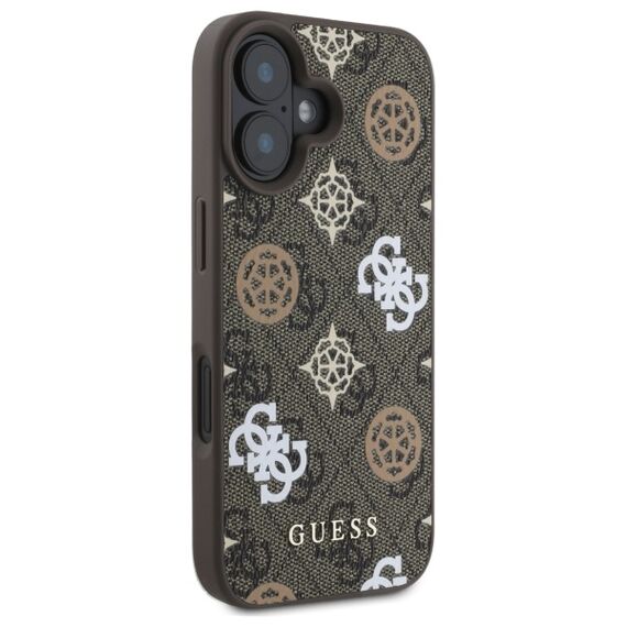 Guess 4G Printed Stripes MagSafe iPhone 16 Case - Brown | Techbox