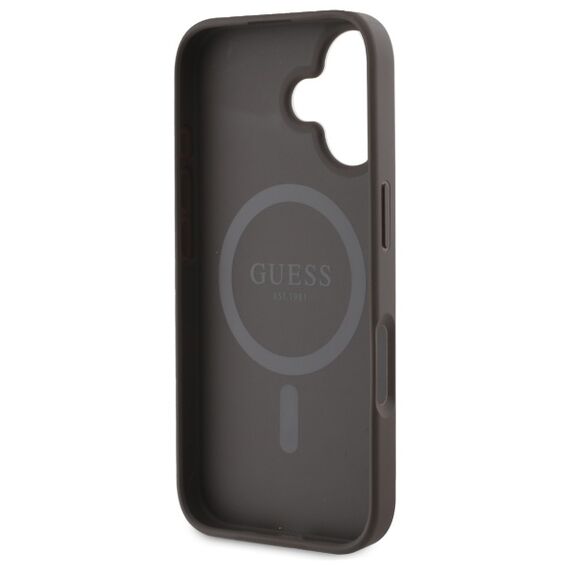 Guess 4G Printed Stripes MagSafe iPhone 16 Case - Brown | Techbox