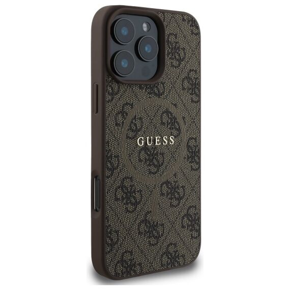 Guess 4G Ring Classic Logo MagSafe Case for iPhone 16 Pro Max - Brown | Techbox