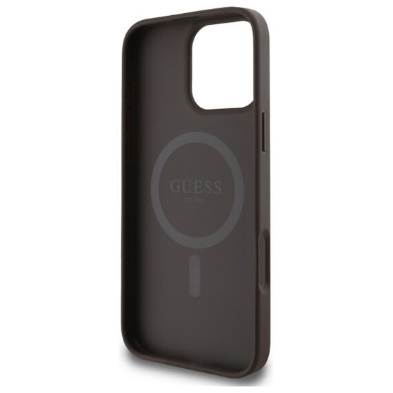 Guess 4G Ring Classic Logo MagSafe Case for iPhone 16 Pro Max - Brown | Techbox
