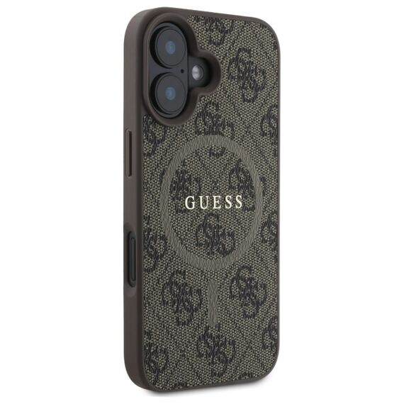 Guess 4G Ring Classic Logo MagSafe iPhone 16 Case - Brown | Techbox