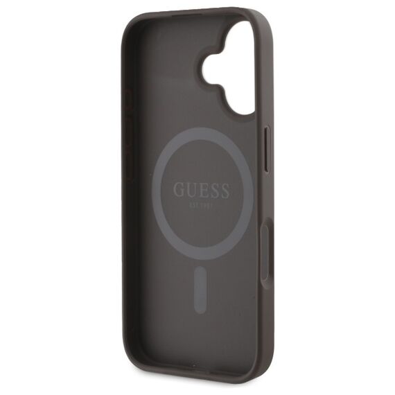 Guess 4G Ring Classic Logo MagSafe iPhone 16 Case - Brown | Techbox