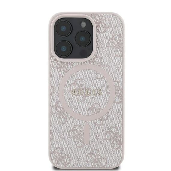 Guess 4G Ring Classic Logo MagSafe iPhone 16 Pro Case - Pink | Techbox