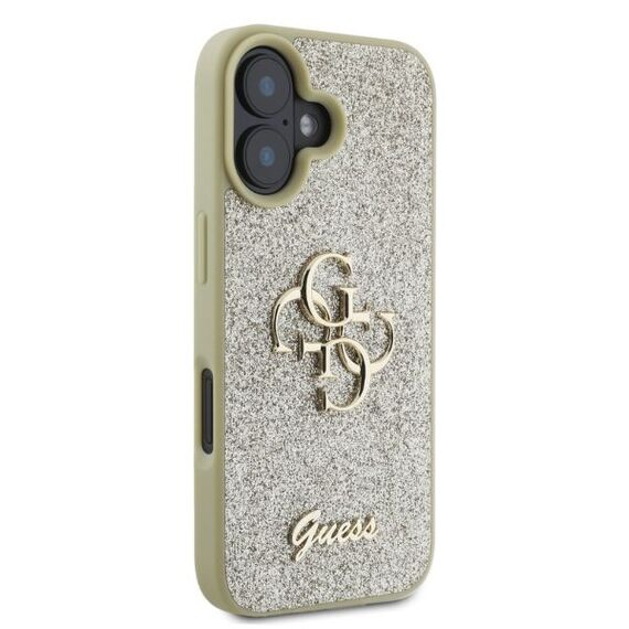 Guess Fixed Glitter Big 4G iPhone 16 Case - Gold - Apple Cases - Cases - Techbox