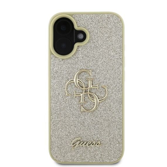 Guess Fixed Glitter Big 4G iPhone 16 Case - Gold - Apple Cases - Cases - Techbox