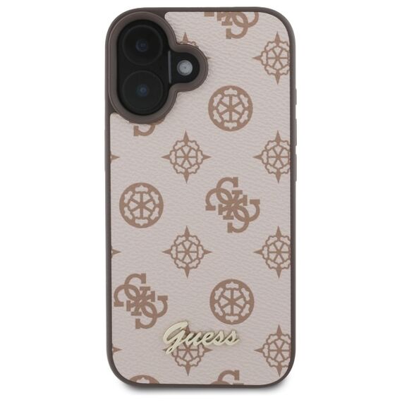 Guess Peony Script MagSafe iPhone 16 Case - Brown | Techbox