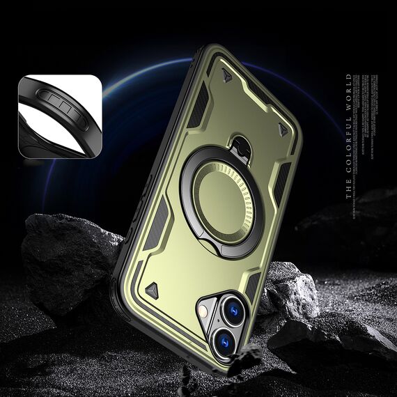 Hybrid Armor Trendy Case with MagSafe for iPhone 16 - Green | Techbox