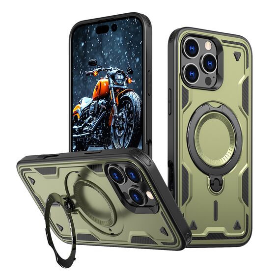Hybrid Armor Trendy Case with MagSafe for iPhone 16 Pro Max - Green - Apple Cases - Cases - Techbox