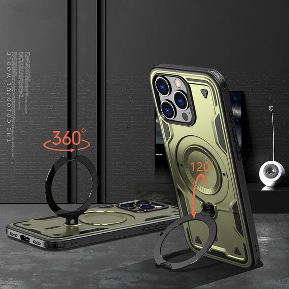 Hybrid Armor Trendy Case with MagSafe for iPhone 16 Pro Max - Green - Apple Cases - Cases - Techbox