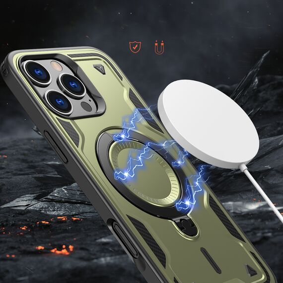 Hybrid Armor Trendy Case with MagSafe for iPhone 16 Pro Max - Green - Apple Cases - Cases - Techbox