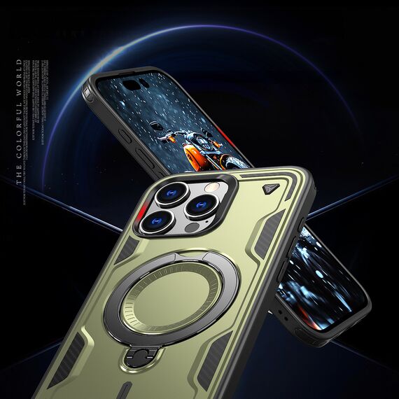 Hybrid Armor Trendy Case with MagSafe for iPhone 16 Pro Max - Green - Apple Cases - Cases - Techbox