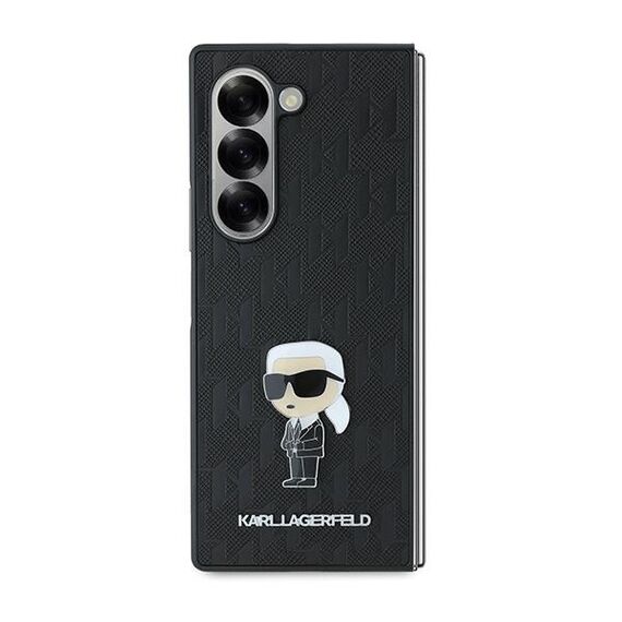 Karl Lagerfeld Saffiano Ikonik Pin Case for Samsung Galaxy Z Fold 6 - Black - Samsung Cases - Cases - Techbox