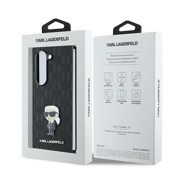 Karl Lagerfeld Saffiano Ikonik Pin Case for Samsung Galaxy Z Fold 6 - Black - Samsung Cases - Cases - Techbox