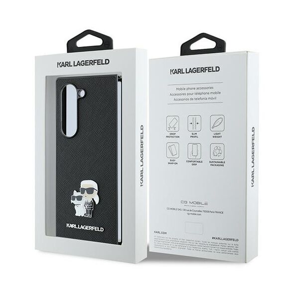 Karl Lagerfeld Saffiano Metal Pin Case for Samsung Galaxy Z Fold 6 - Black | Techbox