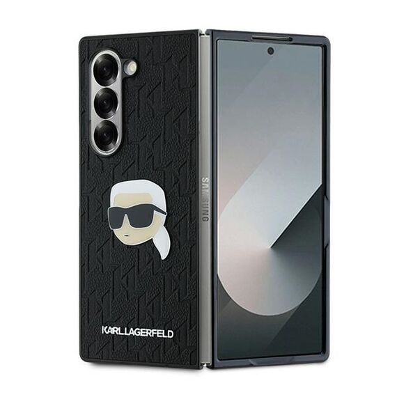 Karl Lagerfeld Saffiano Monogram Head Pin Case for Samsung Galaxy Z Fold 6 - Black | Techbox