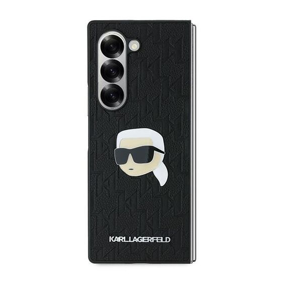 Karl Lagerfeld Saffiano Monogram Head Pin Case for Samsung Galaxy Z Fold 6 - Black | Techbox