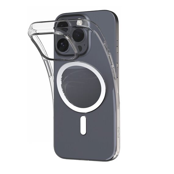 Puro 03 Mag MagSafe Silicone Case for iPhone 16 Pro Max - Transparent | Techbox