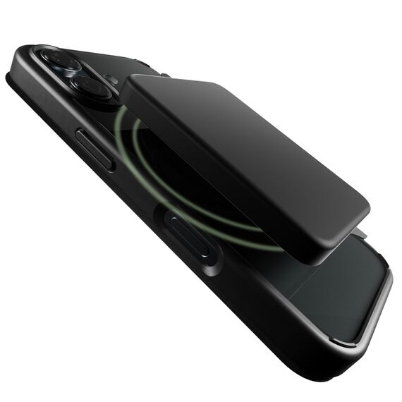 Puro Book Mag MagSafe Leather Case with Flap and Card Slot for iPhone 16 - Black | Techbox