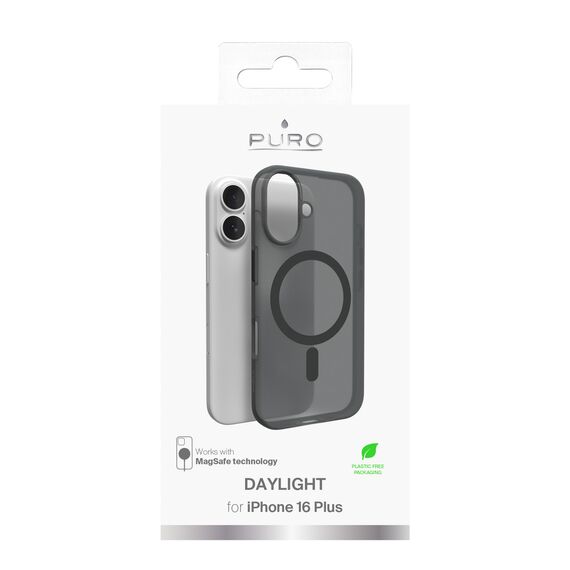 Puro Daylight MagSafe Silicone Case for iPhone 16 - Black - Apple Cases - Cases - Techbox