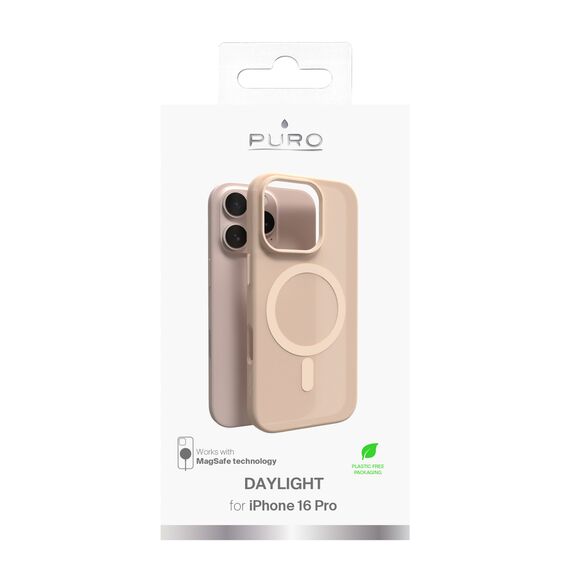 Puro Daylight MagSafe Silicone Case for iPhone 16 Pro - Beige - Apple Cases - Cases - Techbox