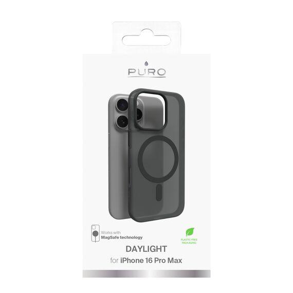 Puro Daylight MagSafe Silicone Case for iPhone 16 Pro Max - Black - Apple Cases - Cases - Techbox