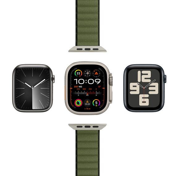 Puro Extreme Nylon Strap for Apple Watch 42 / 44 / 45 / 49 mm - Dark Green | Techbox