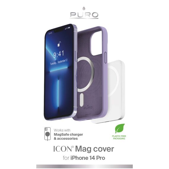 Puro Icon Mag MagSafe Silicone Case for iPhone 14 Pro - Lavender - Uncategorized Cases (2) - Cases - Techbox