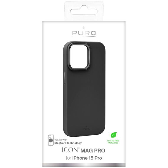 Puro Icon Mag Pro MagSafe Silicone Case for iPhone 15 Pro - Black - Uncategorized Cases (2) - Cases - Techbox