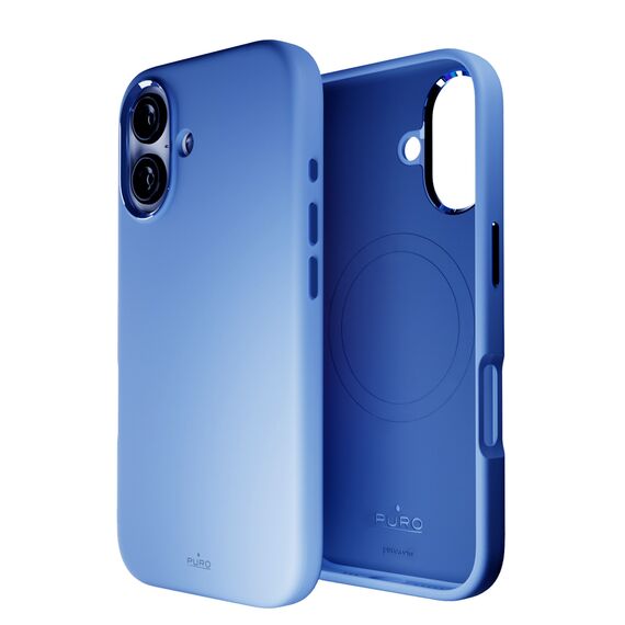 Puro Icon Mag Pro MagSafe Silicone Case for iPhone 16 - Blue - Apple Cases - Cases - Techbox