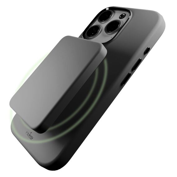 Puro Icon Mag Pro MagSafe Silicone Case for iPhone 16 Pro - Dark Gray - Apple Cases - Cases - Techbox